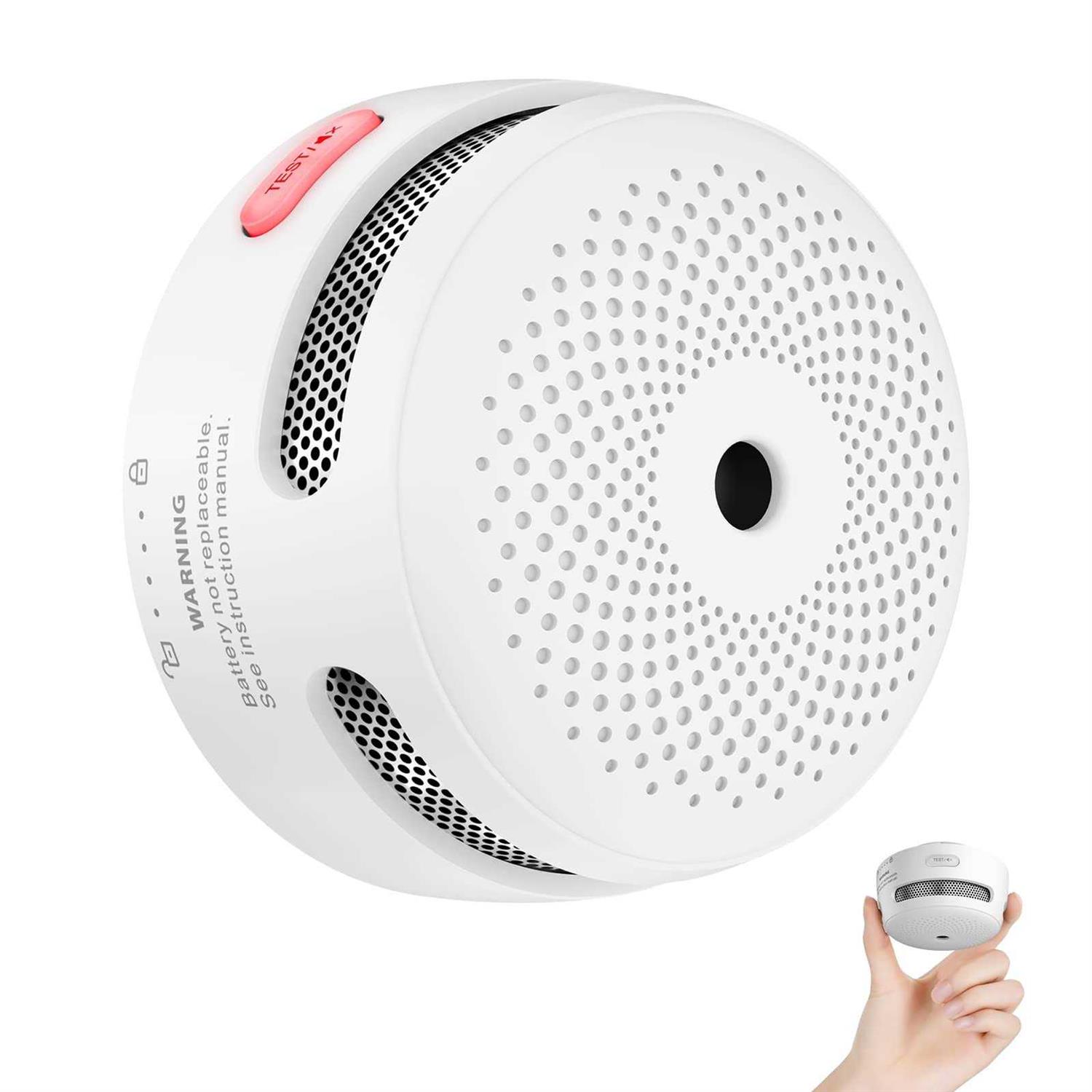 X-Sense Mini Smoke Alarm 10-Year Battery Fire Alarm Smoke Detector with LED Indicator & Silence Button