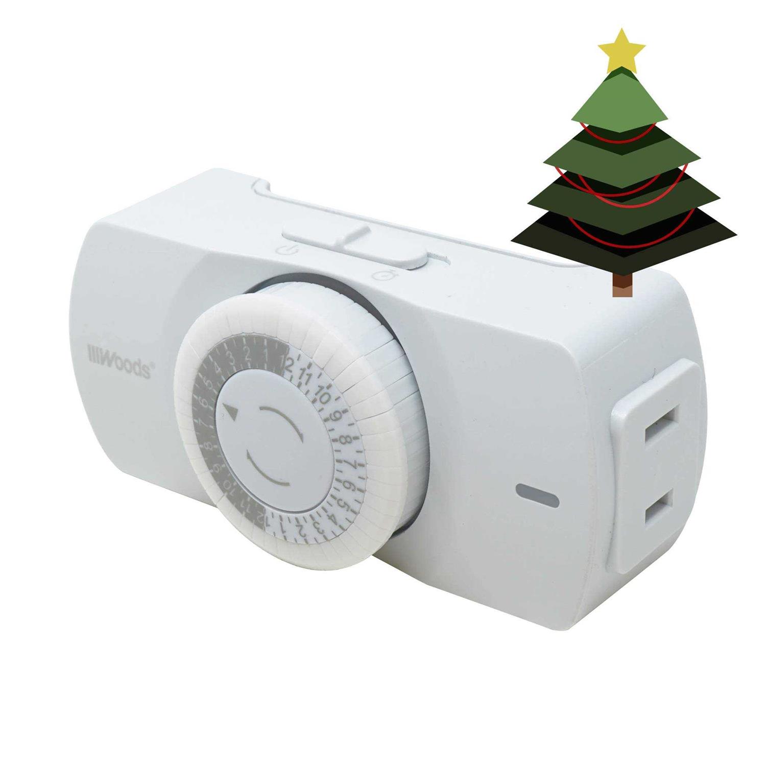 Woods 50101WD Indoor 24-Hour Mechanical Timer