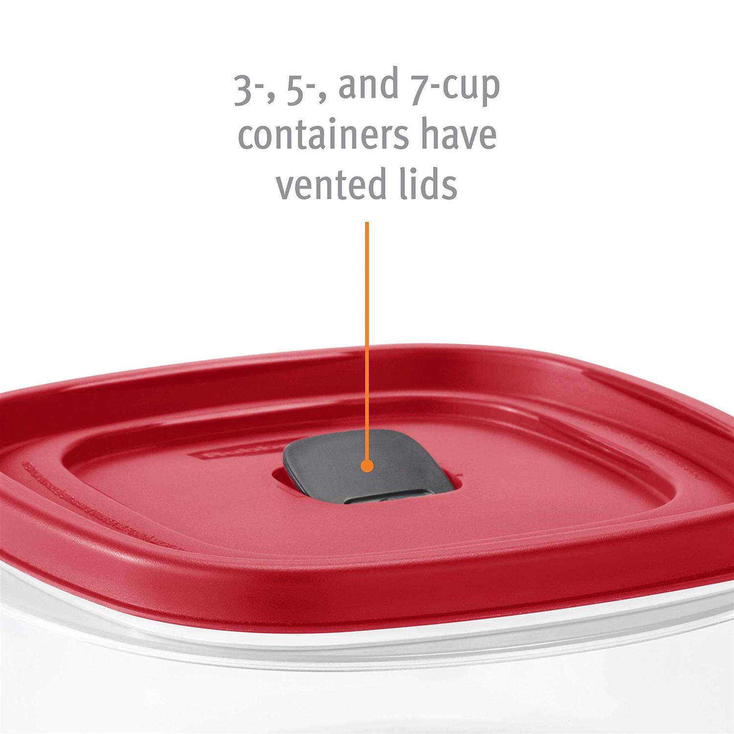Rubbermaid Vented Lids Food Storage Containers