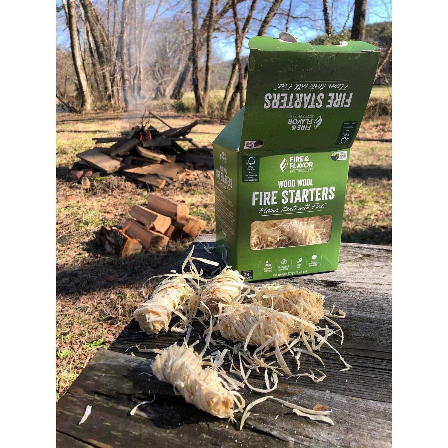 Fire & Flavor Wood Wool Fire Starters