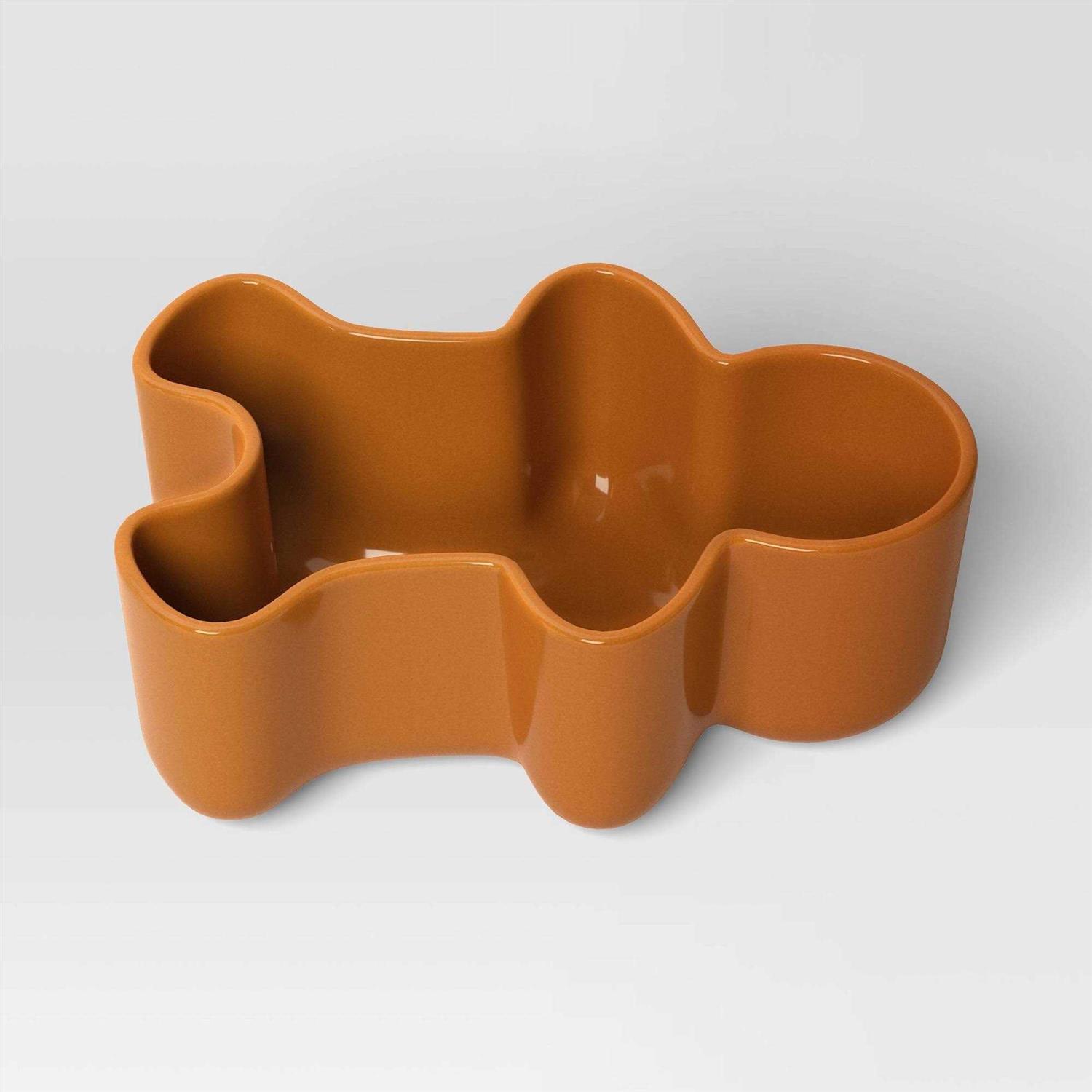 Wondershop 8oz Christmas Plastic Figural Gingerbread Dip Bowl