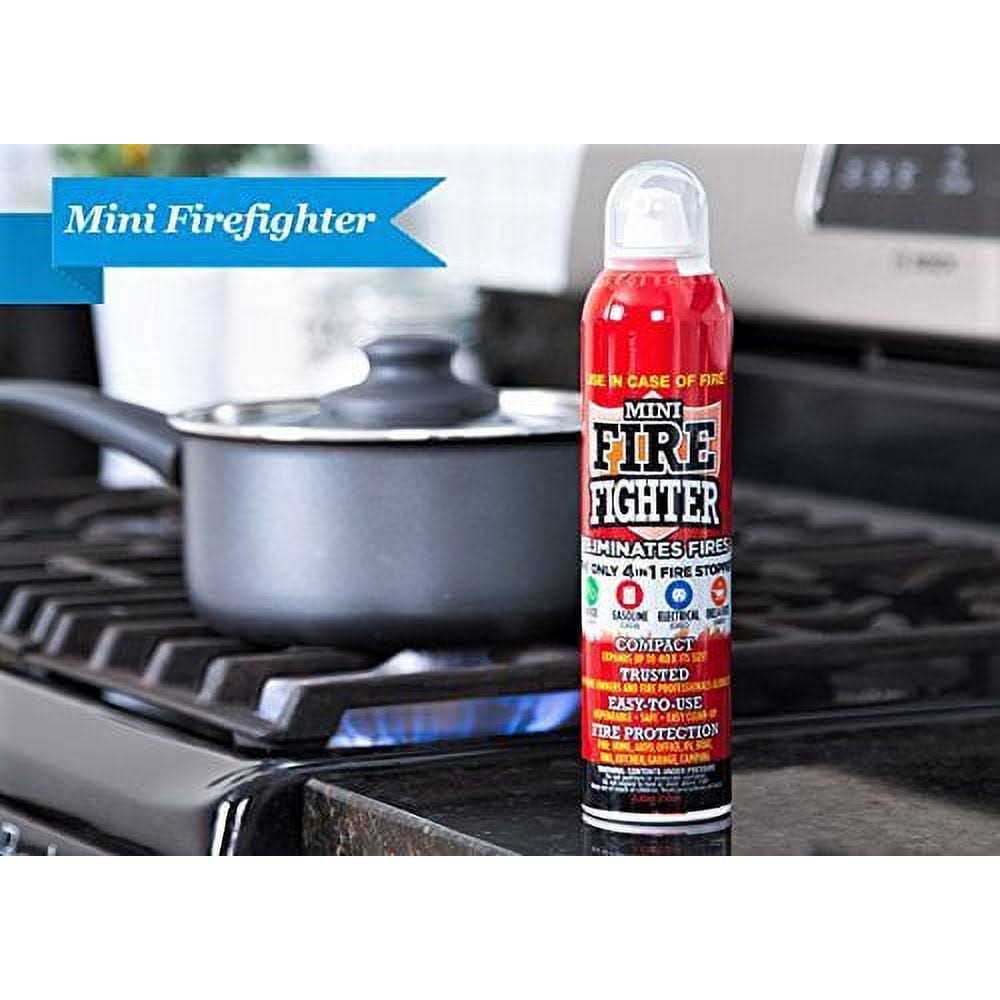 Mini Firefighter All Purpose Fire Extinguisher Classes Abck Gasoline, Kitchen Grease Oil and Fats, Electric and Wood Fires For Home Apartment Office