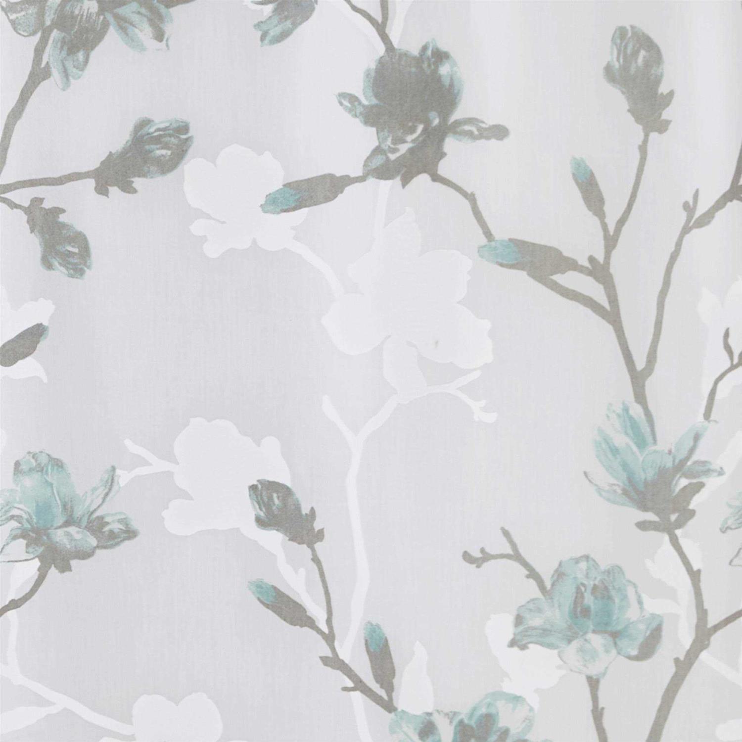 Madison Park Magnolia Floral Printed Burnout Shower Curtain