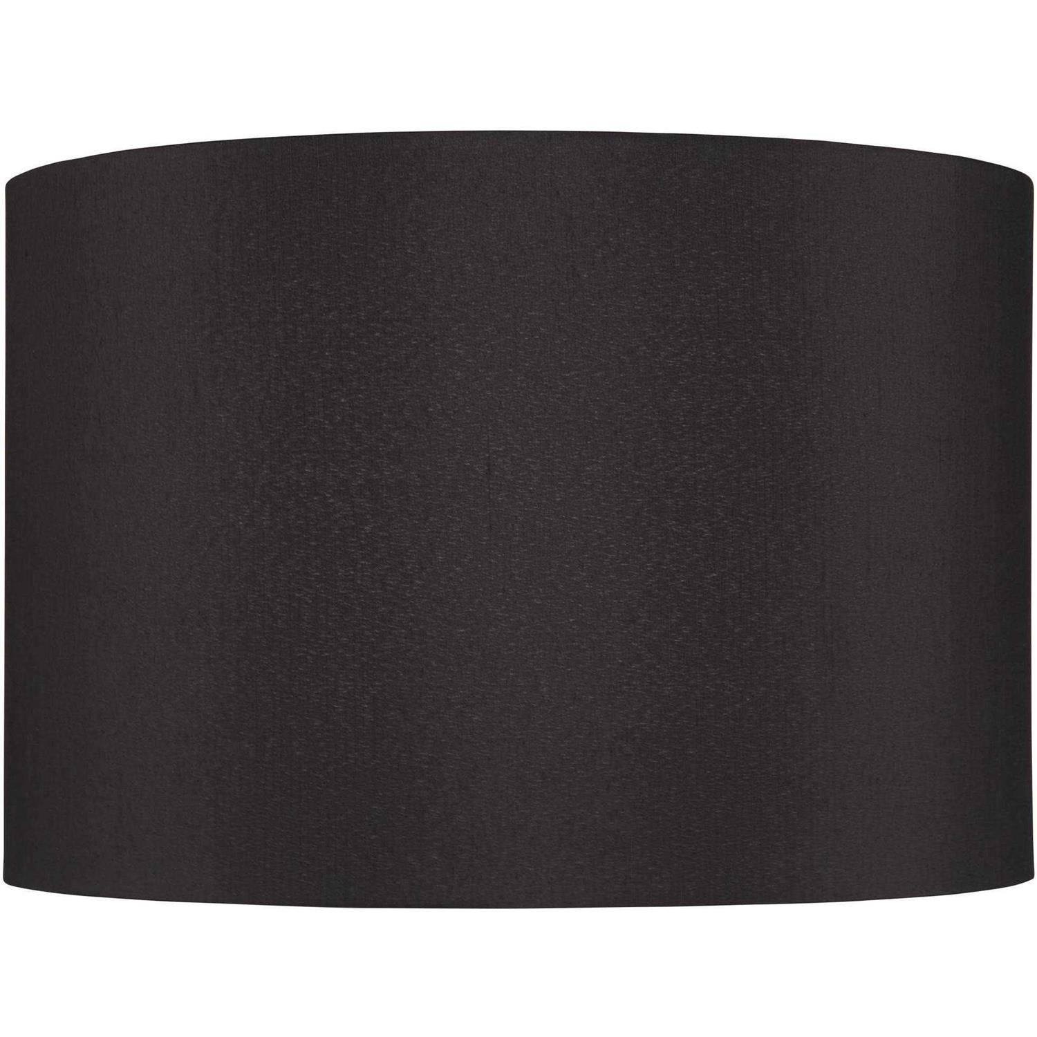 Springcrest Black Faux Silk Large Tapered Drum Lamp Shade Top x Bottom x Slant x High Replacement with Harp and