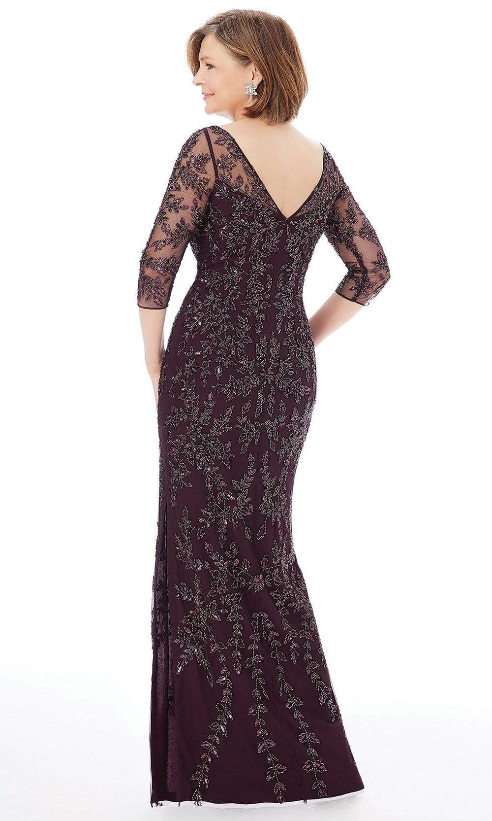 72232 Fully Beaded Net Sheath Evening Gown