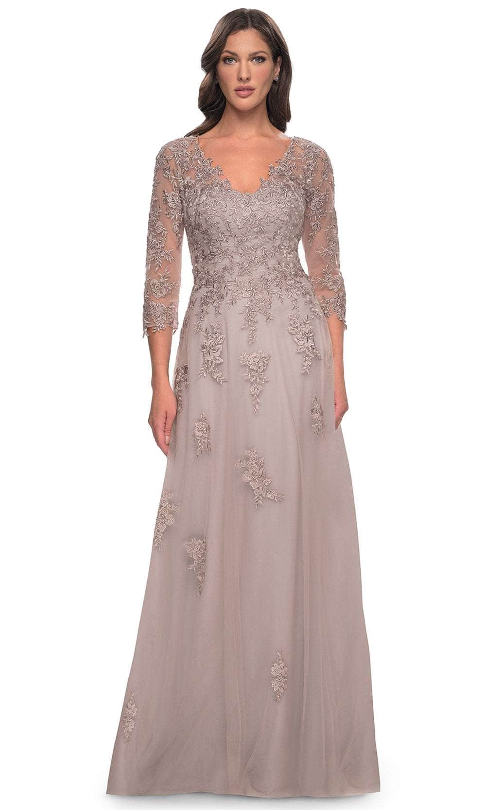 Lace Ornate A-Line Evening Dress