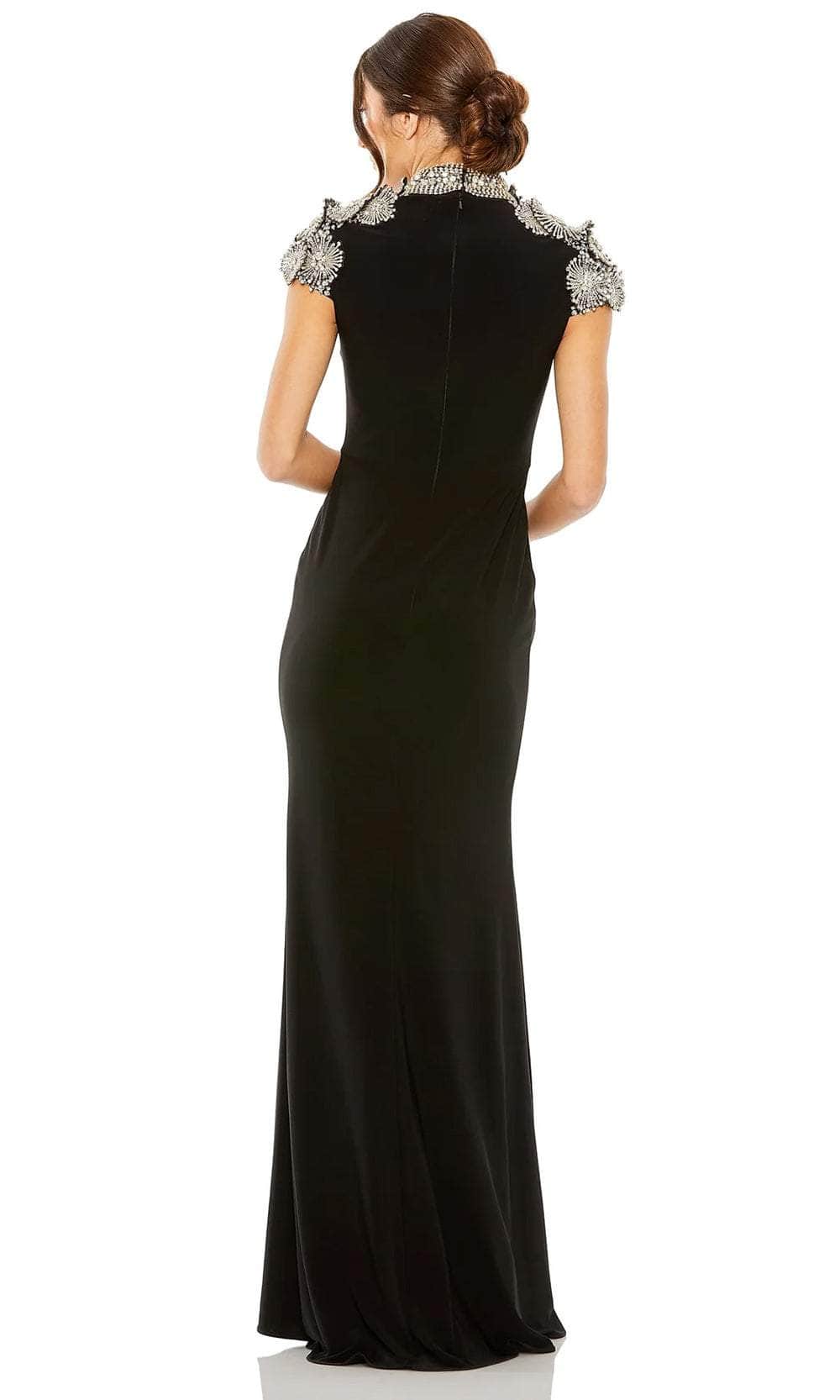 Crystal Beaded Sheath Evening Dress
