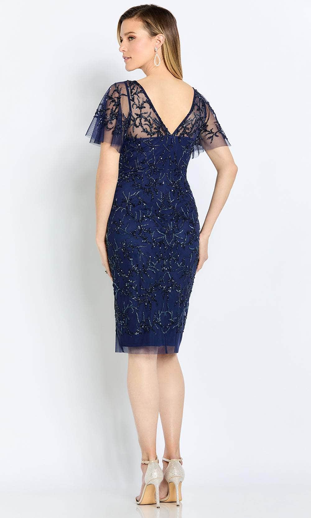 Embellished V-Neck Midi Dress