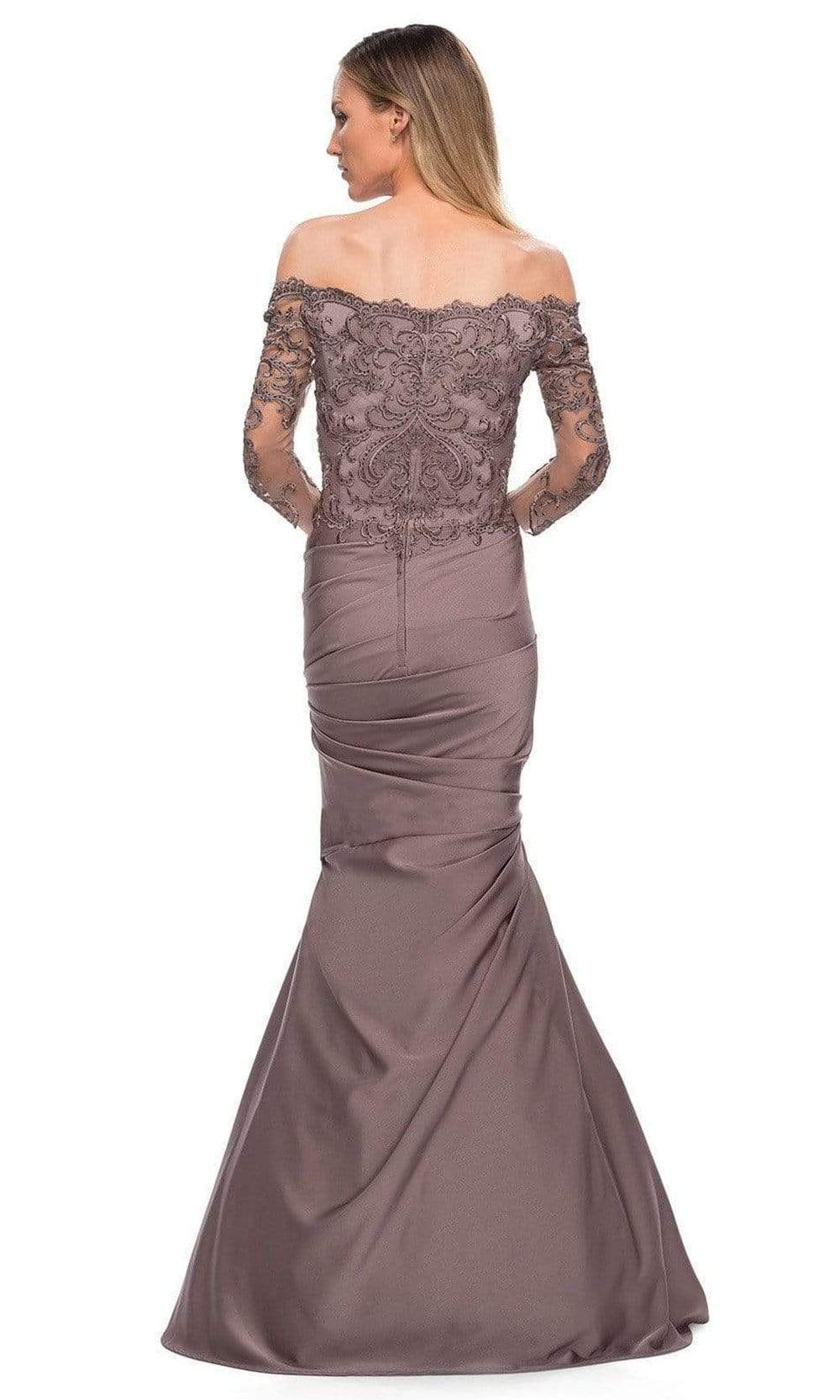 29324 Off Shoulder Trumpet Evening Dress