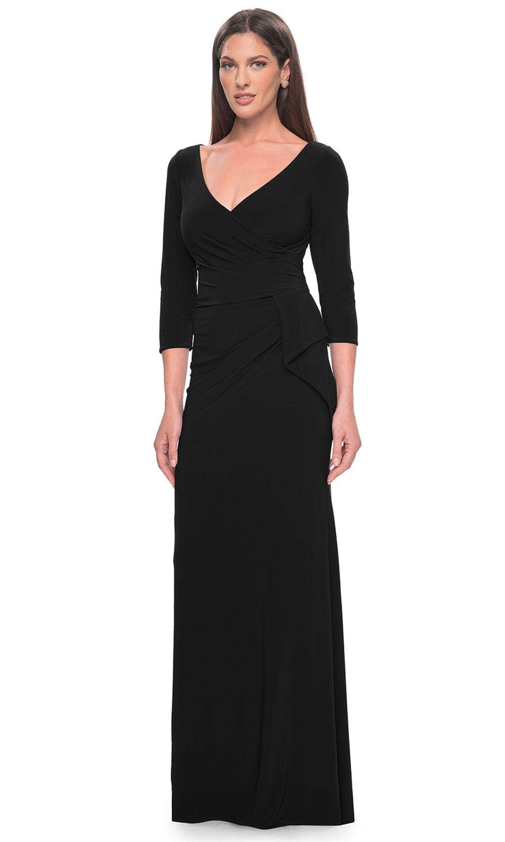 Quarter Sleeve Jersey Evening Dress