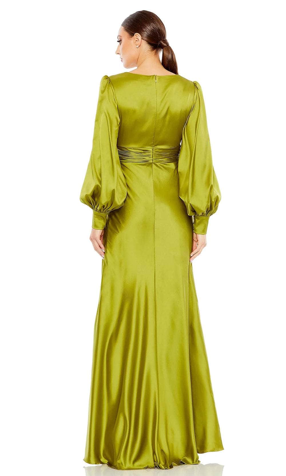 Charmeuse Bishop Sleeve Evening Gown