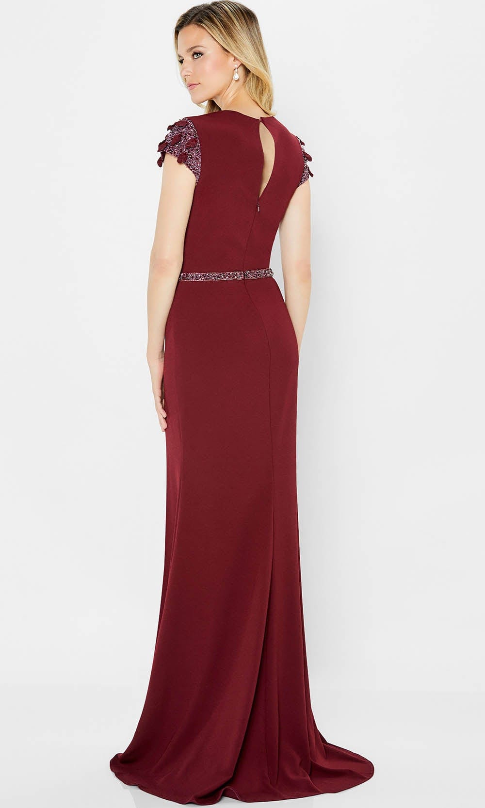 Embellished Surplice Bodice Formal Gown