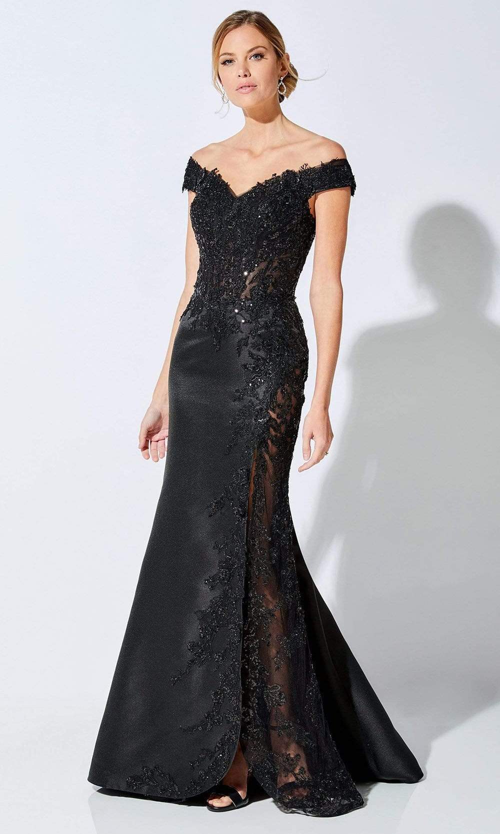 221D51 Off Shoulder A-Line Evening Dress