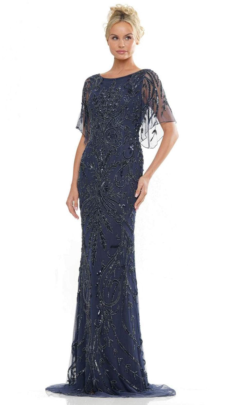 Bateau Neck Sequin Long Dress
