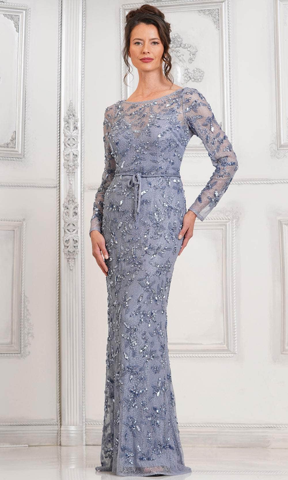 Illusion Bateau Evening Dress