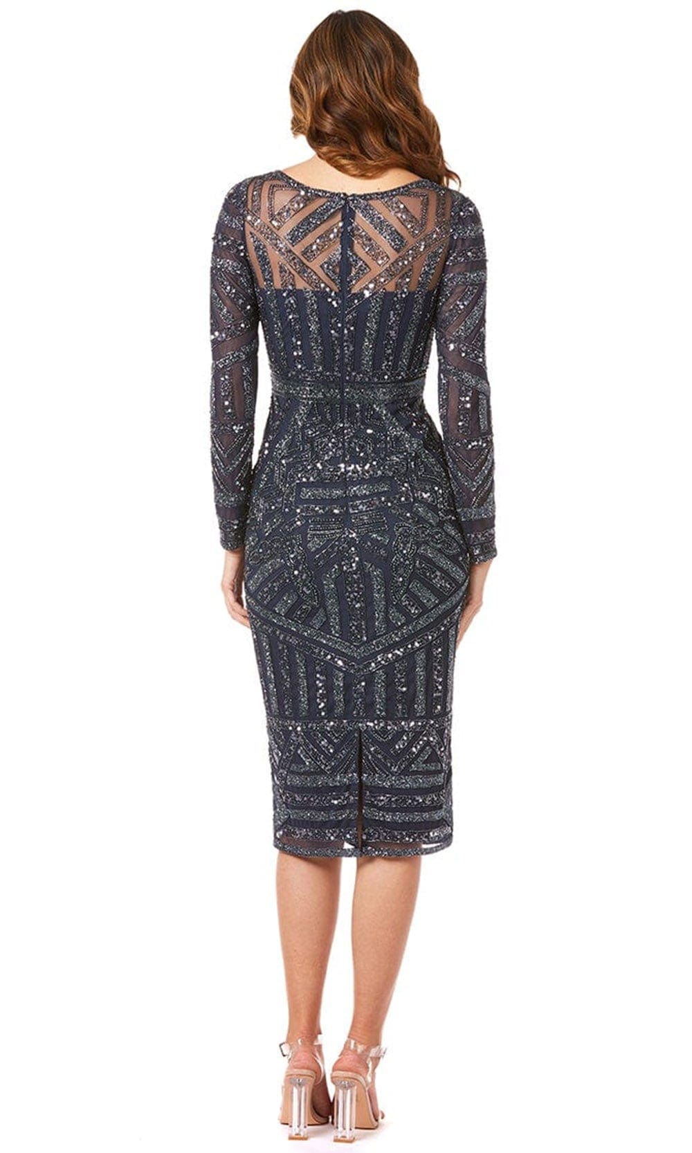 Lace Ornate Knee Length Dress