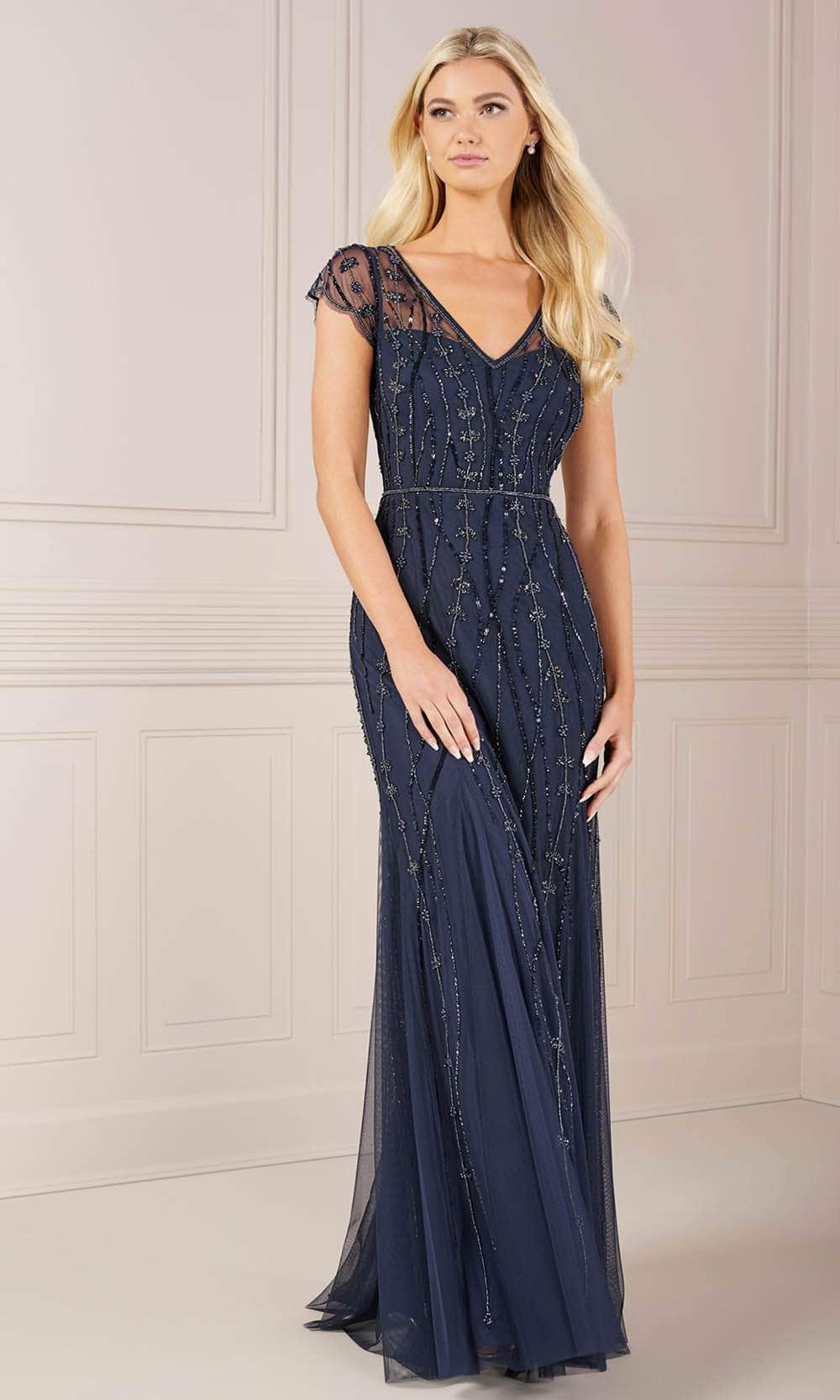 Short Sleeve Evening Dress