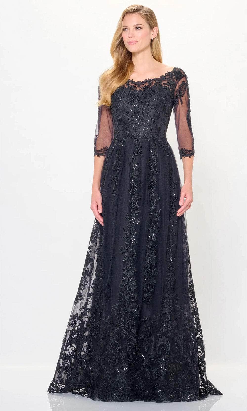 Cap Sleeve Lace Evening Dress