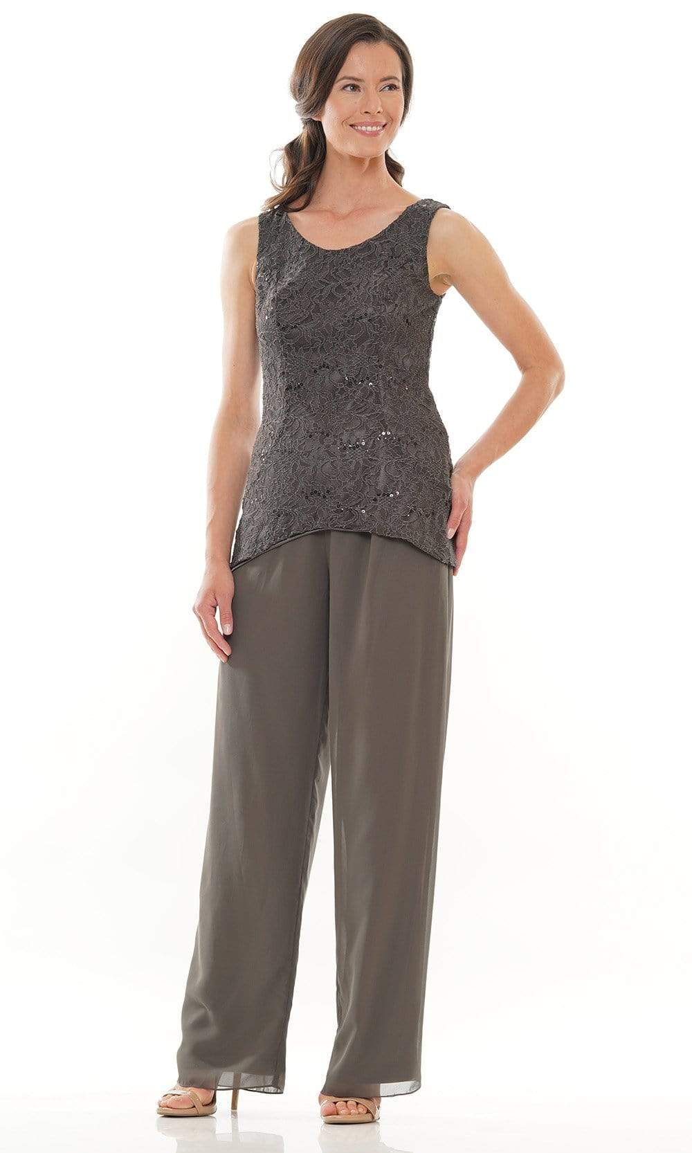 M303 Three-Piece Chiffon Lace Pantsuit