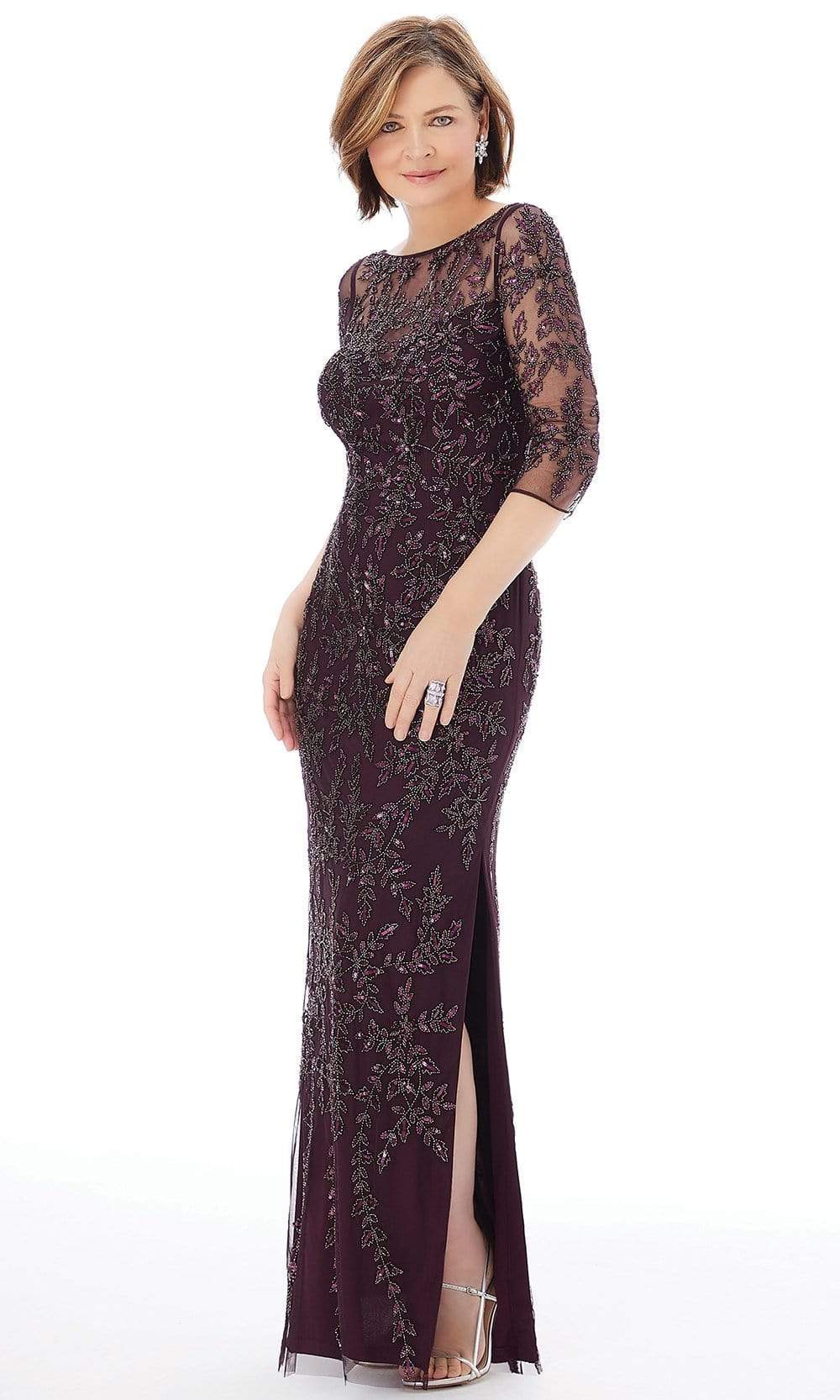 72232 Fully Beaded Net Sheath Evening Gown