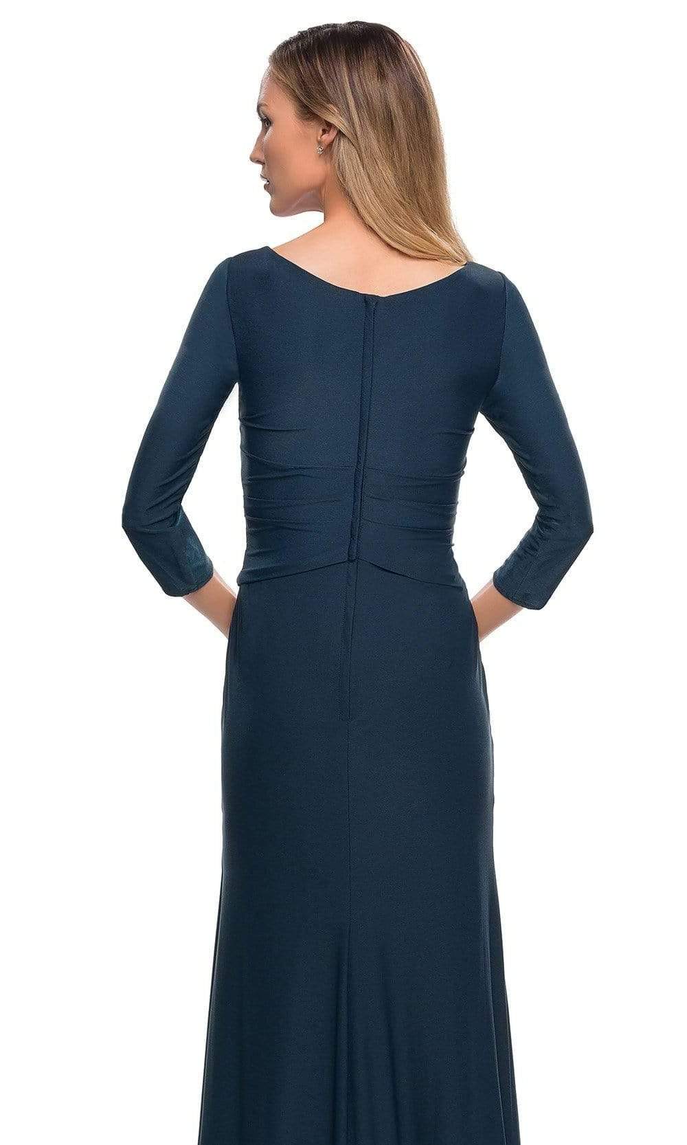 29223 Fitted V-Neck Evening Dress