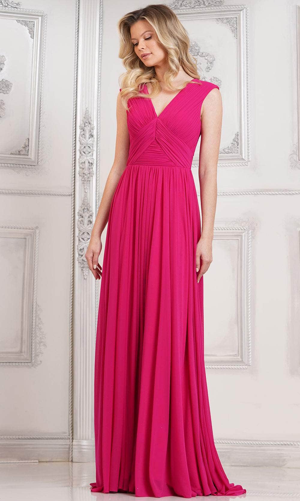 Cap Sleeve Ruched Evening Dress