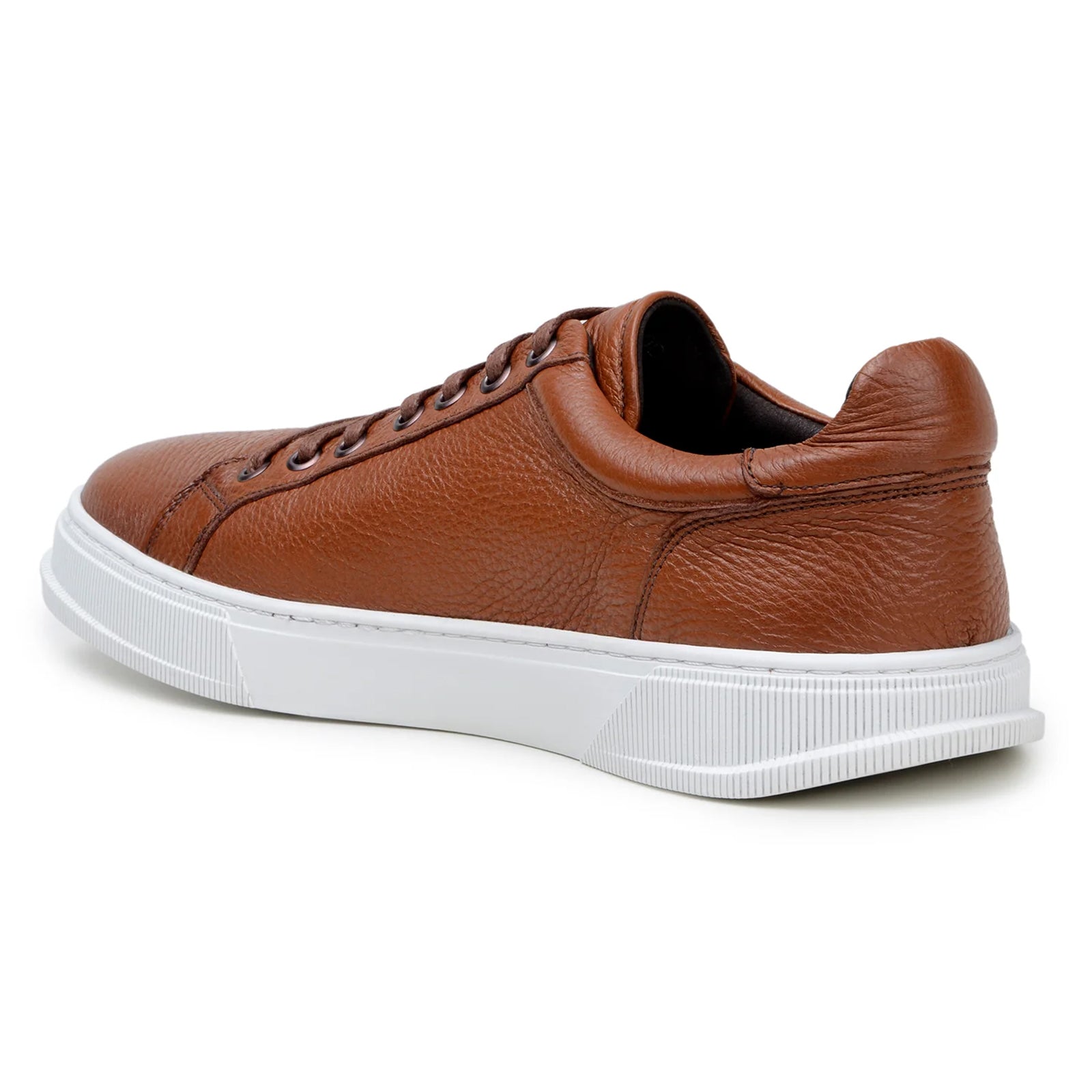 Men’s Belvedere Matteo Deerskin Leather Dress Tennis Shoe in Tan