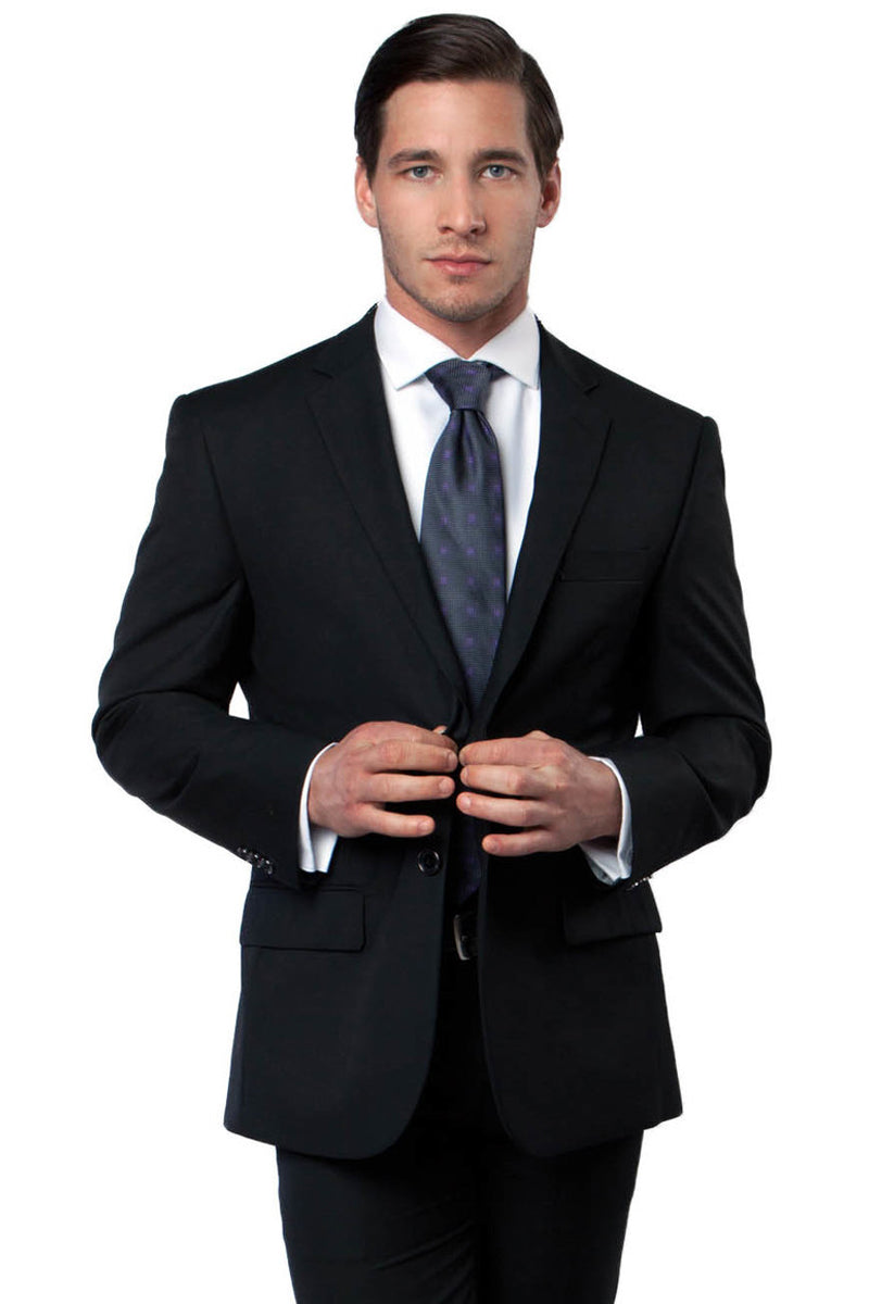 Men’s Classic Two Button Sport Coat in Black