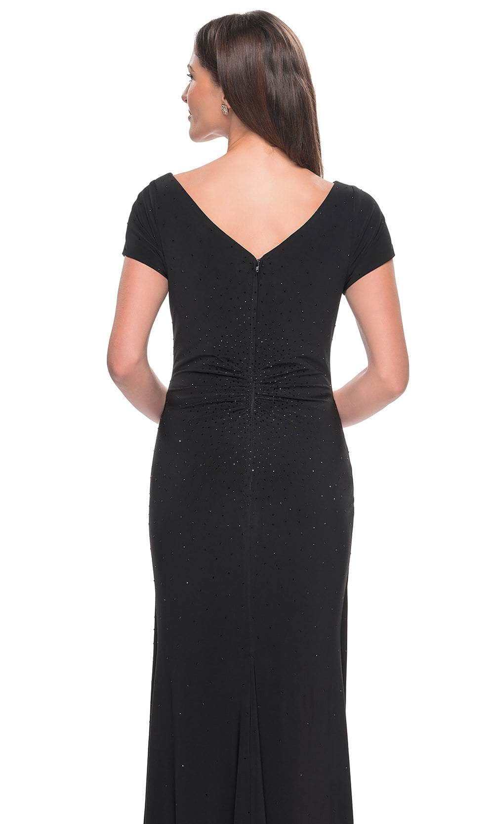 Bateau Rhinestone Formal Dress