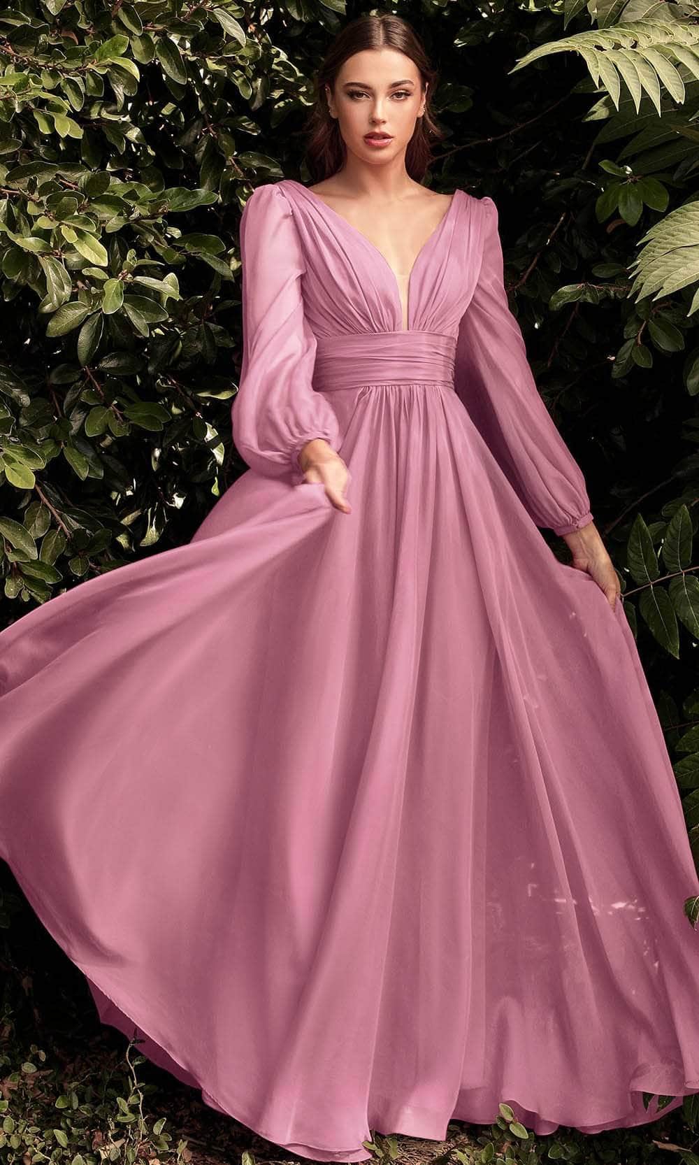 Bishop Sleeve Chiffon Dress
