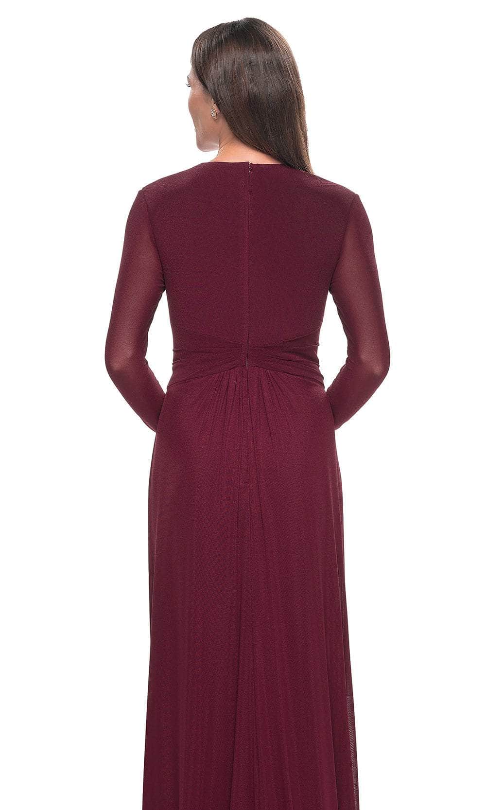 Ruched Waist Jersey Evening Dress