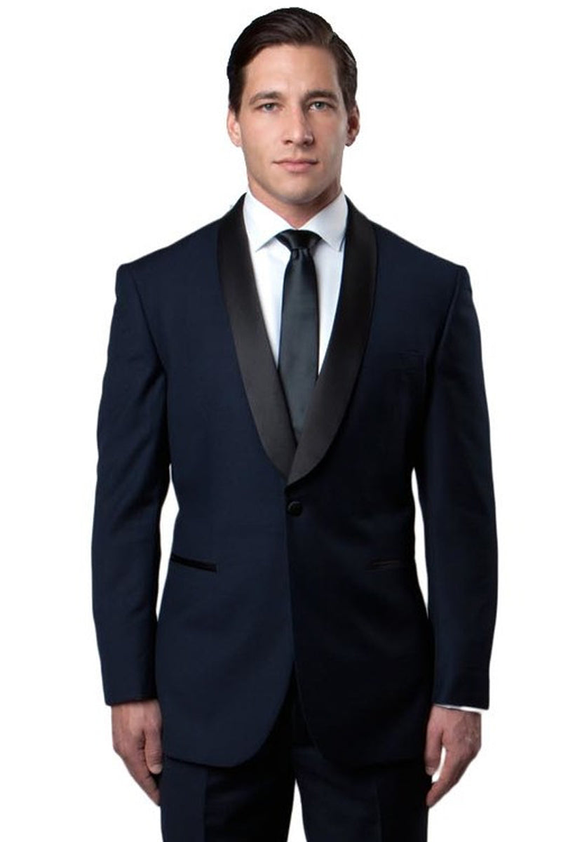 Men’s Classic Slim Fit Shawl Lapel Tuxedo in Navy