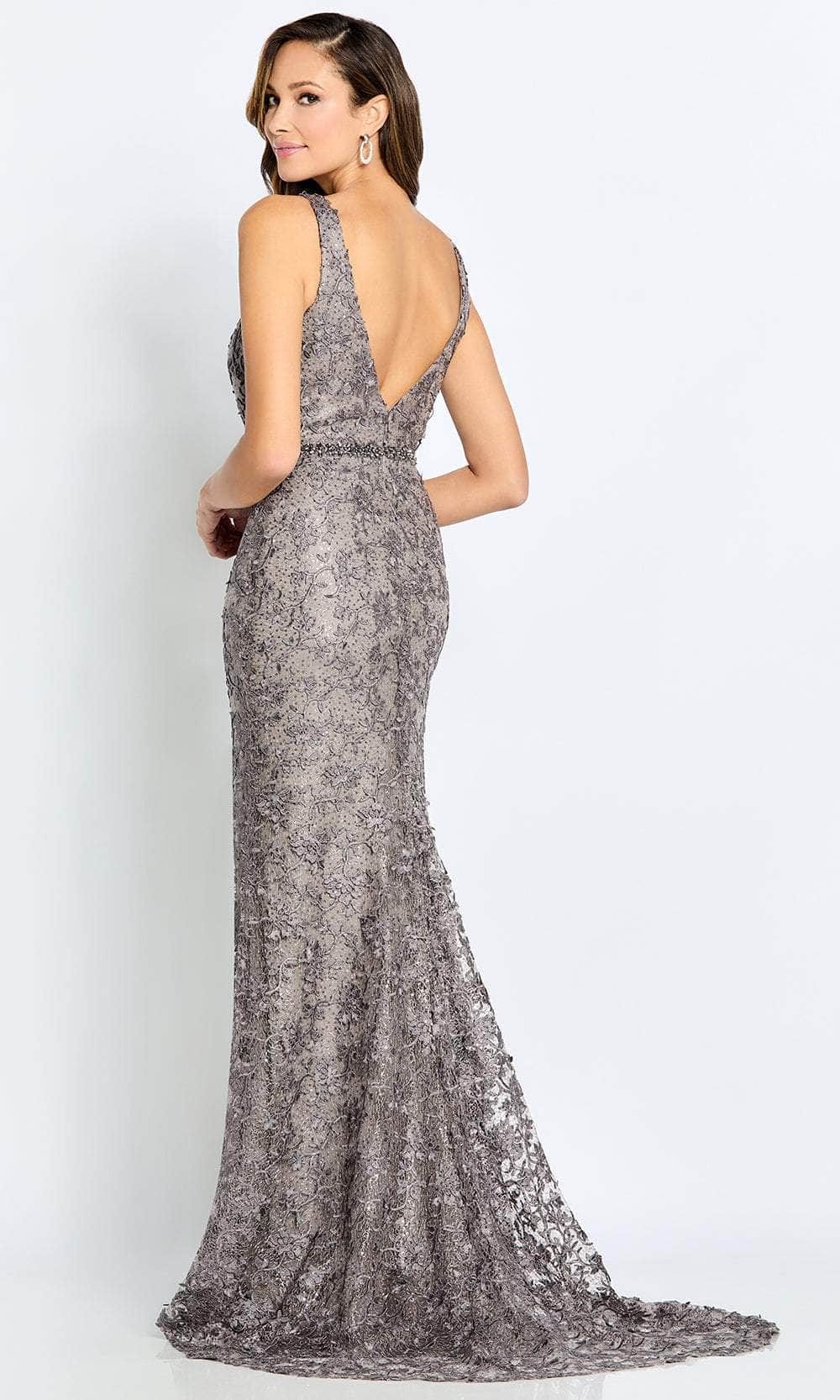 Deep V-Neck Lace Formal Gown