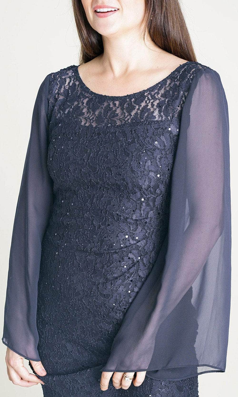 Bell Sleeve Lace Formal Gown