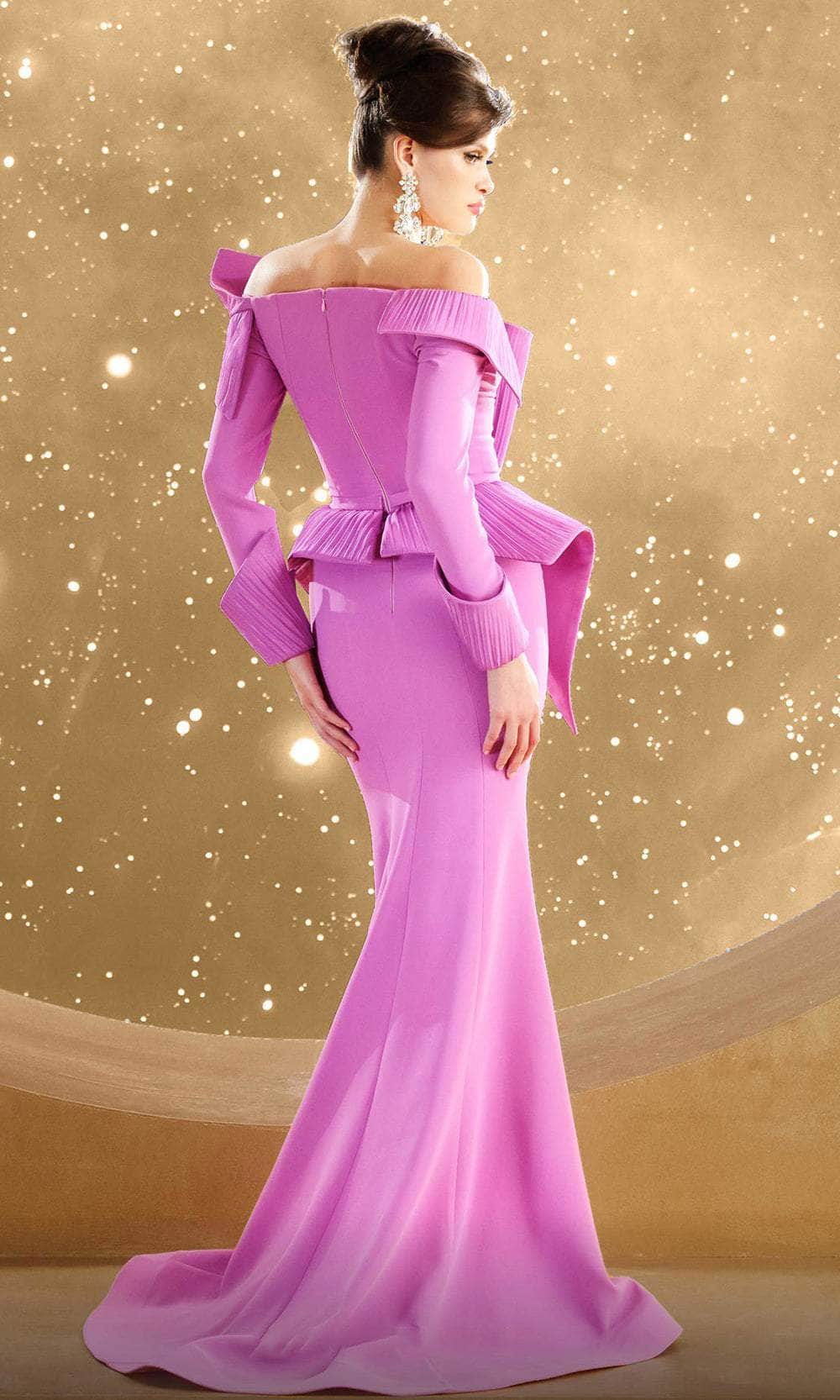 Off Shoulder Ruched Evening Gown