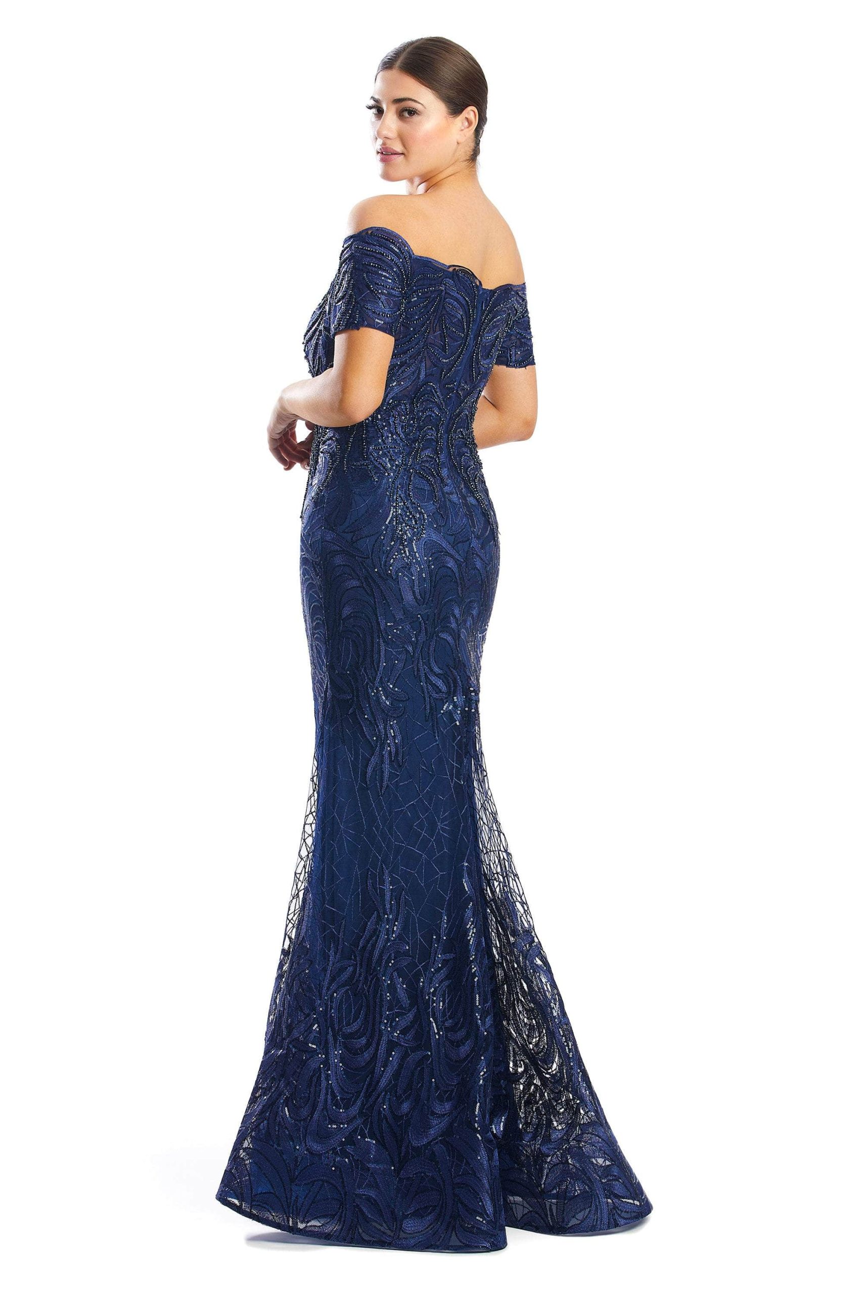 Off the Shoulder Formal Sheath Gown