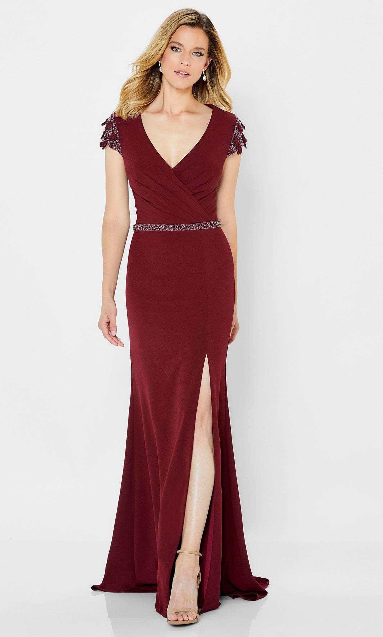 Beaded Waistband Formal Gown