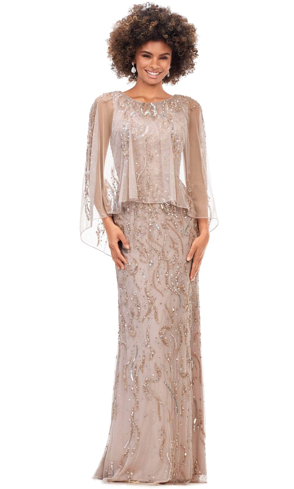 Sleeveless with Overlay Evening Dress