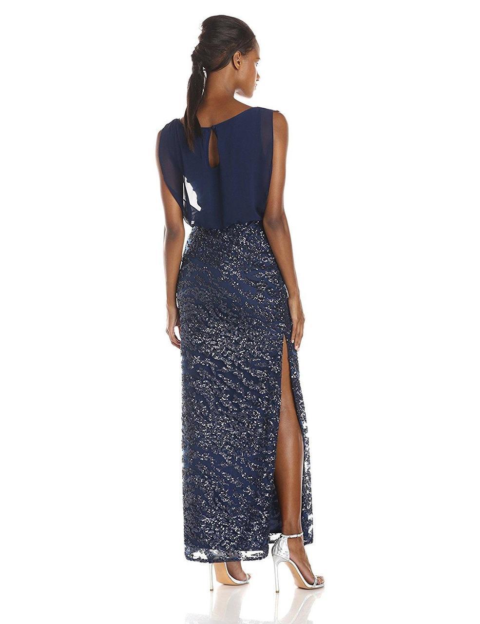 Sequined Bateau Neck Mesh Dress 151A10470