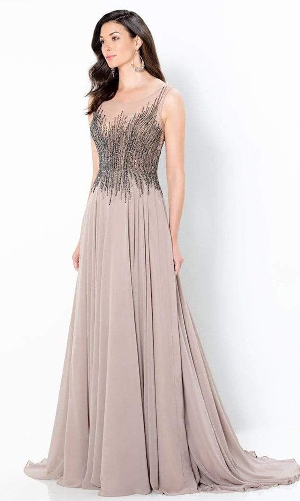 220939 Illusion A-Line Mother of the Bride Gown