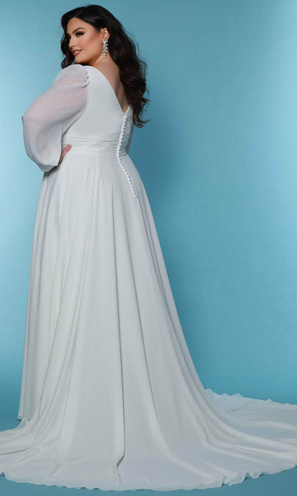 Long Sleeve V-Neck Bridal Gown