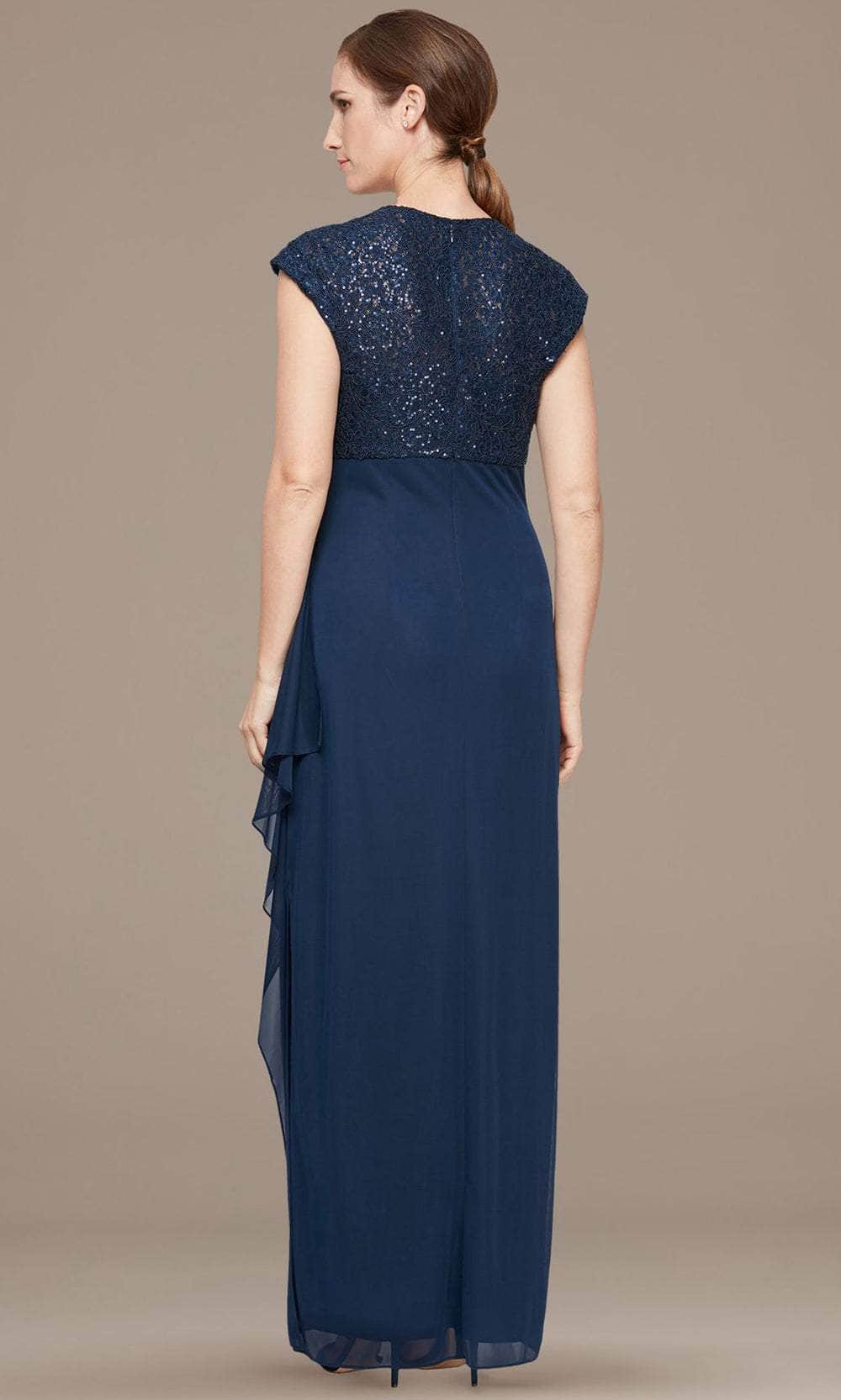 Cascade Skirt Evening Dress