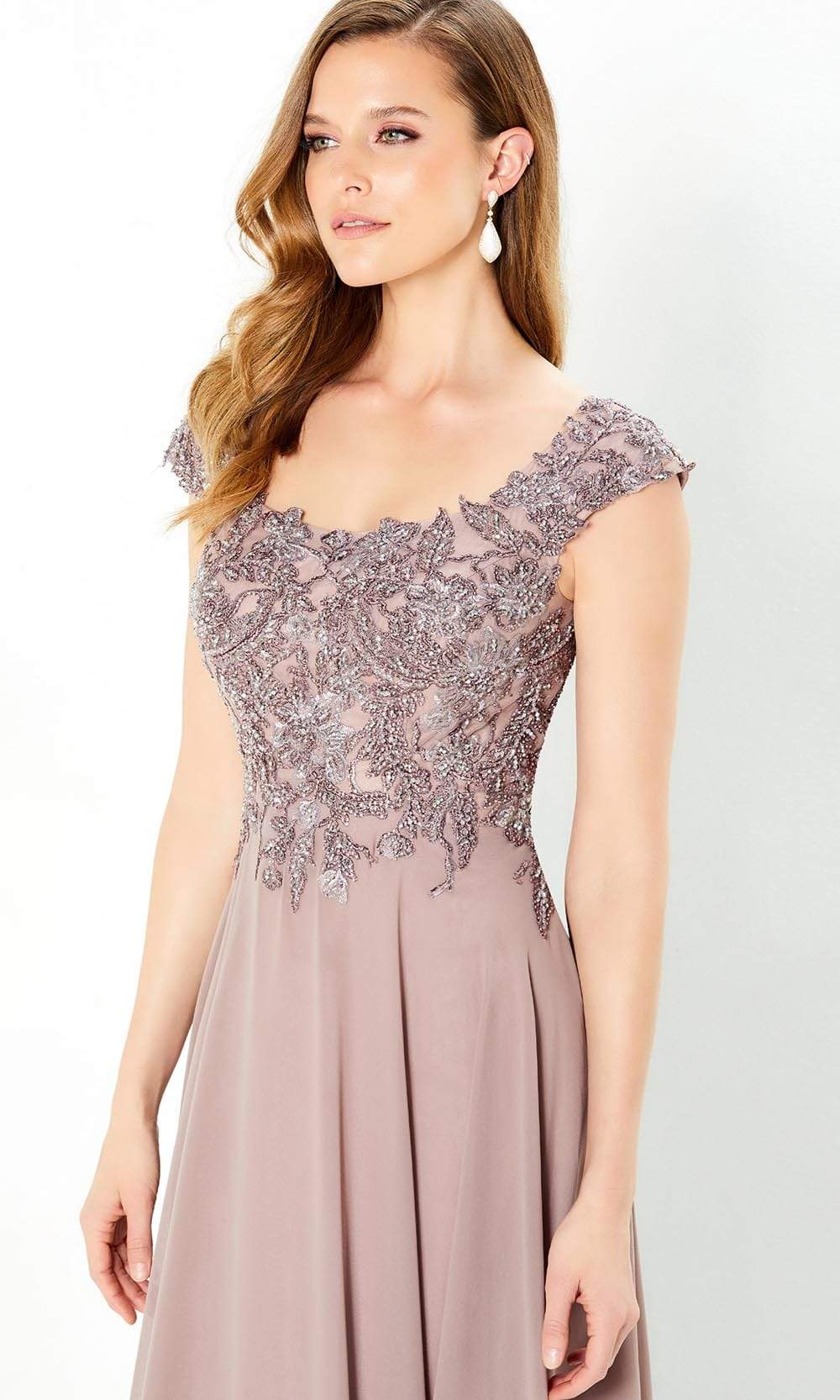 220940 Appliqued Mother of the Groom A-Line Dress