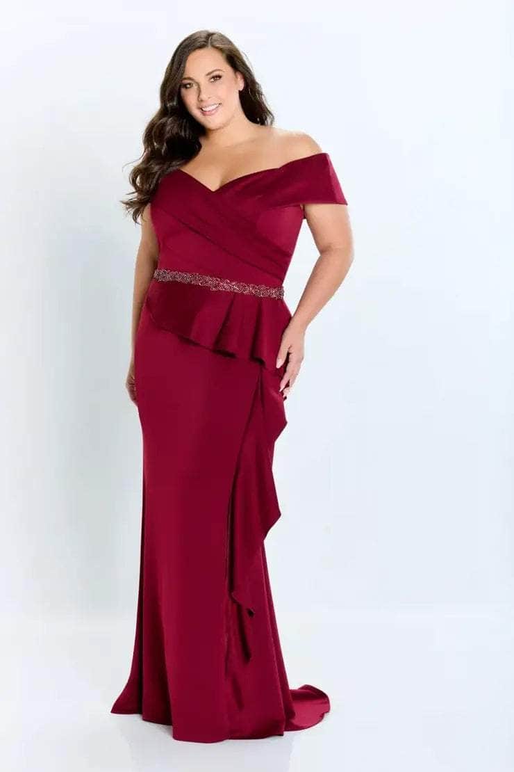 221976 Peplum Sheath Evening Dress