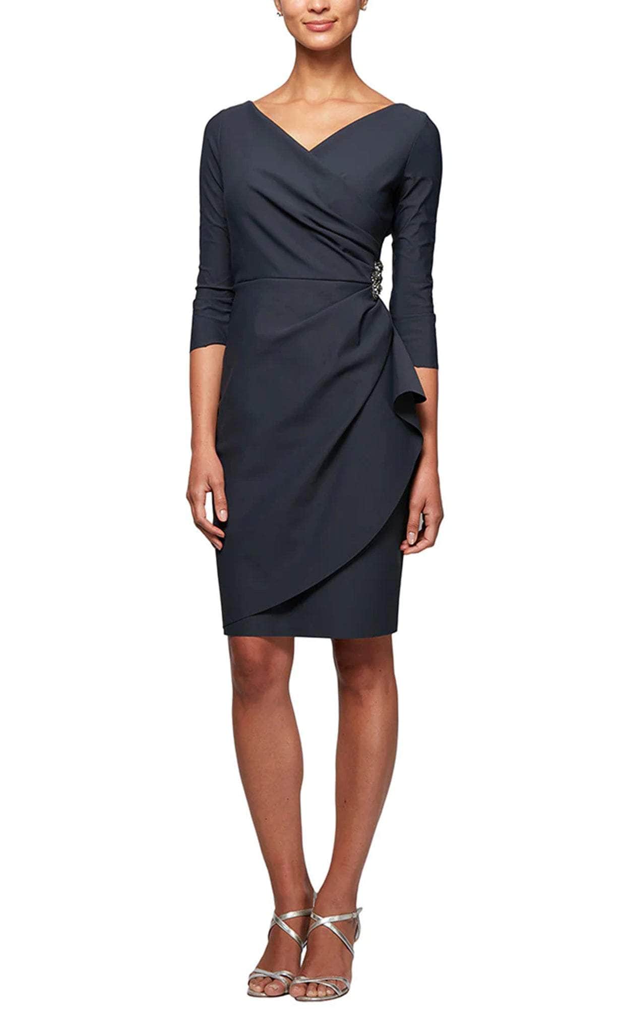 Wrap Style Formal Dress