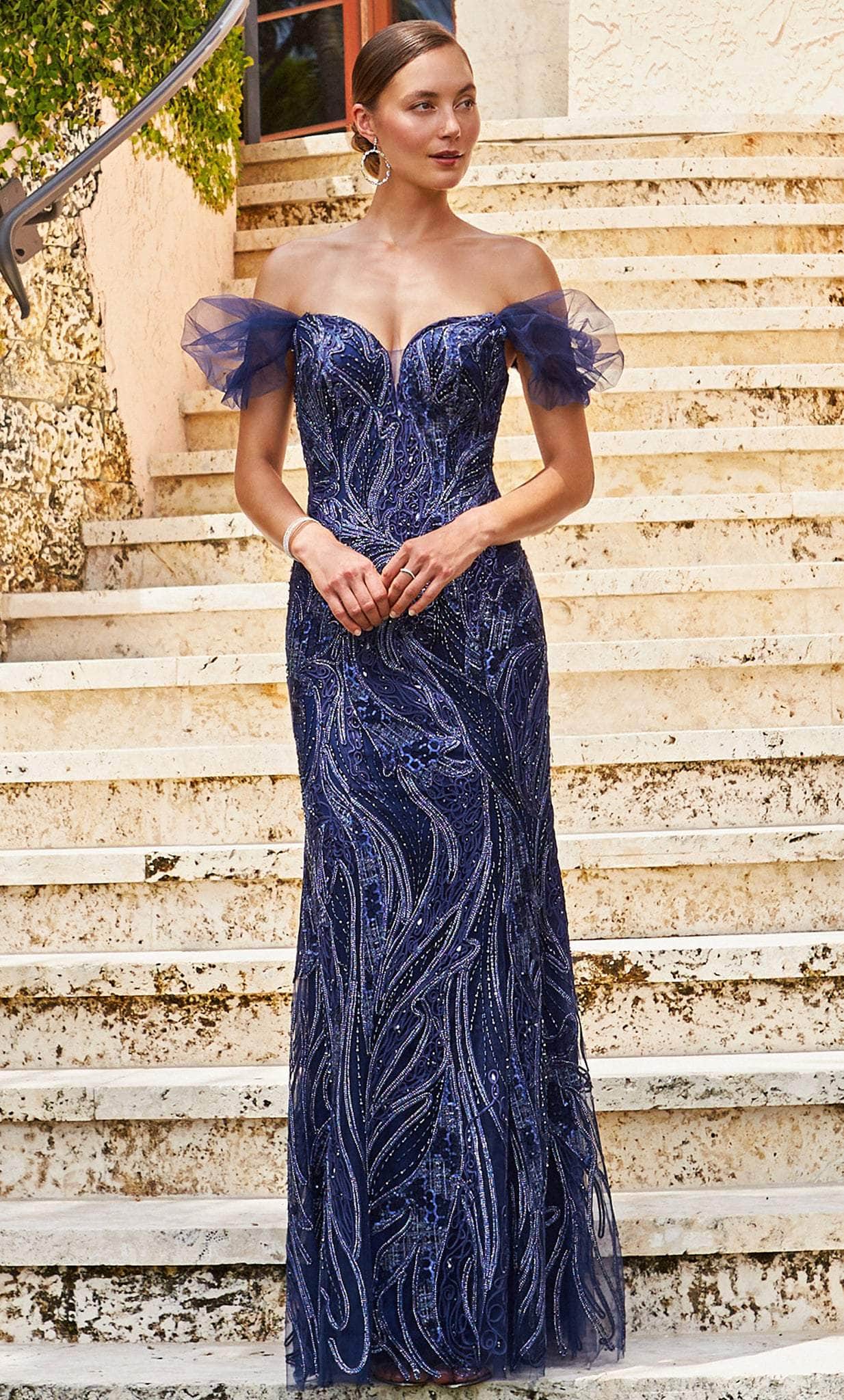 Tulle Off-Shoulder Formal Gown