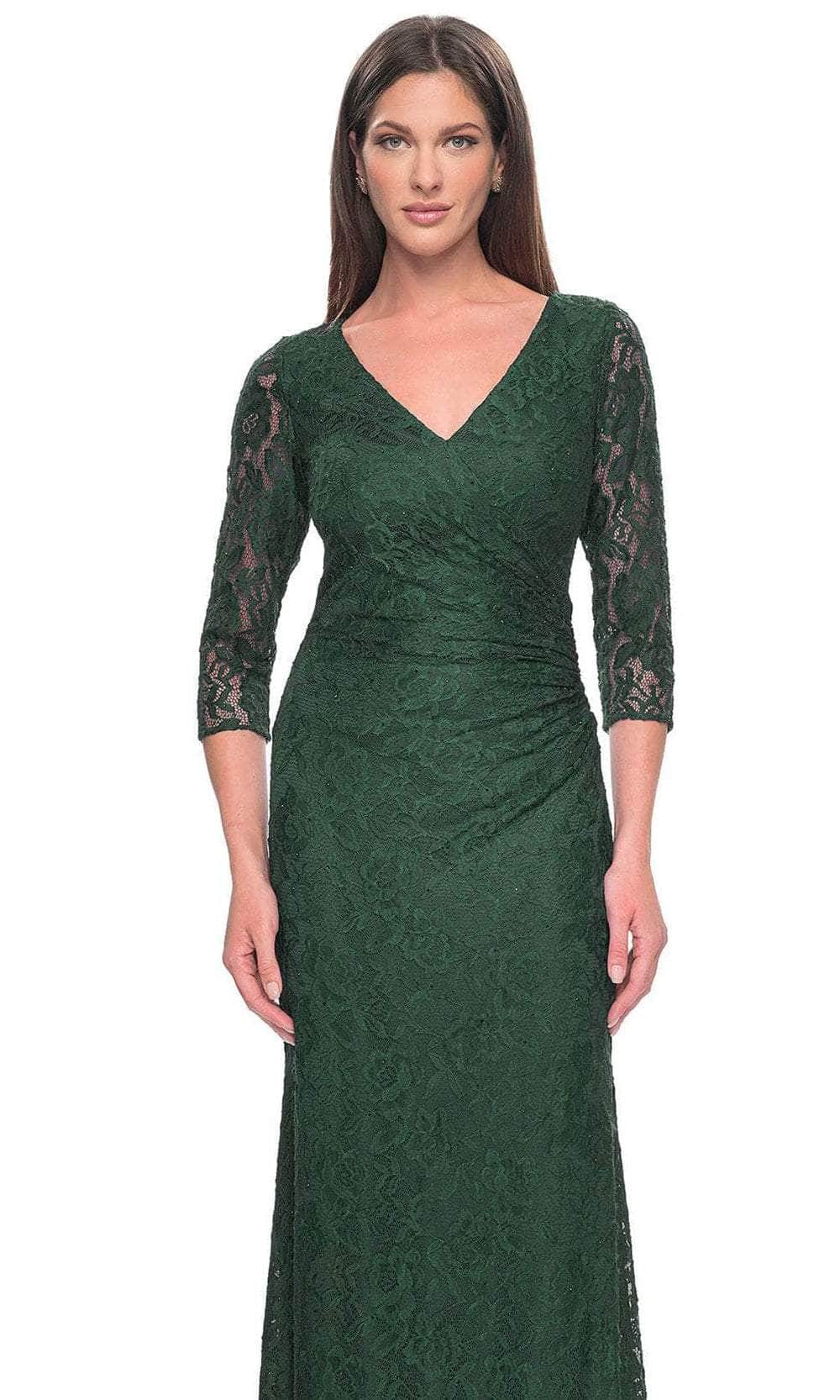 V-Neck Lace Formal Dress