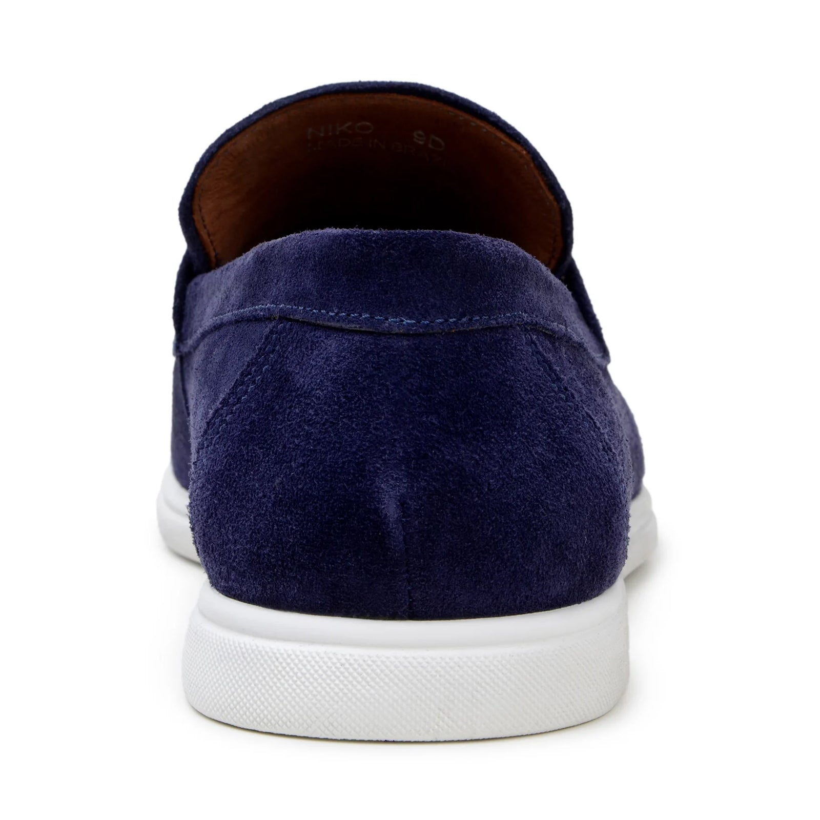 Men’s Belvedere Niko Italian Suede Casual Slip on Penny Loafer in Navy