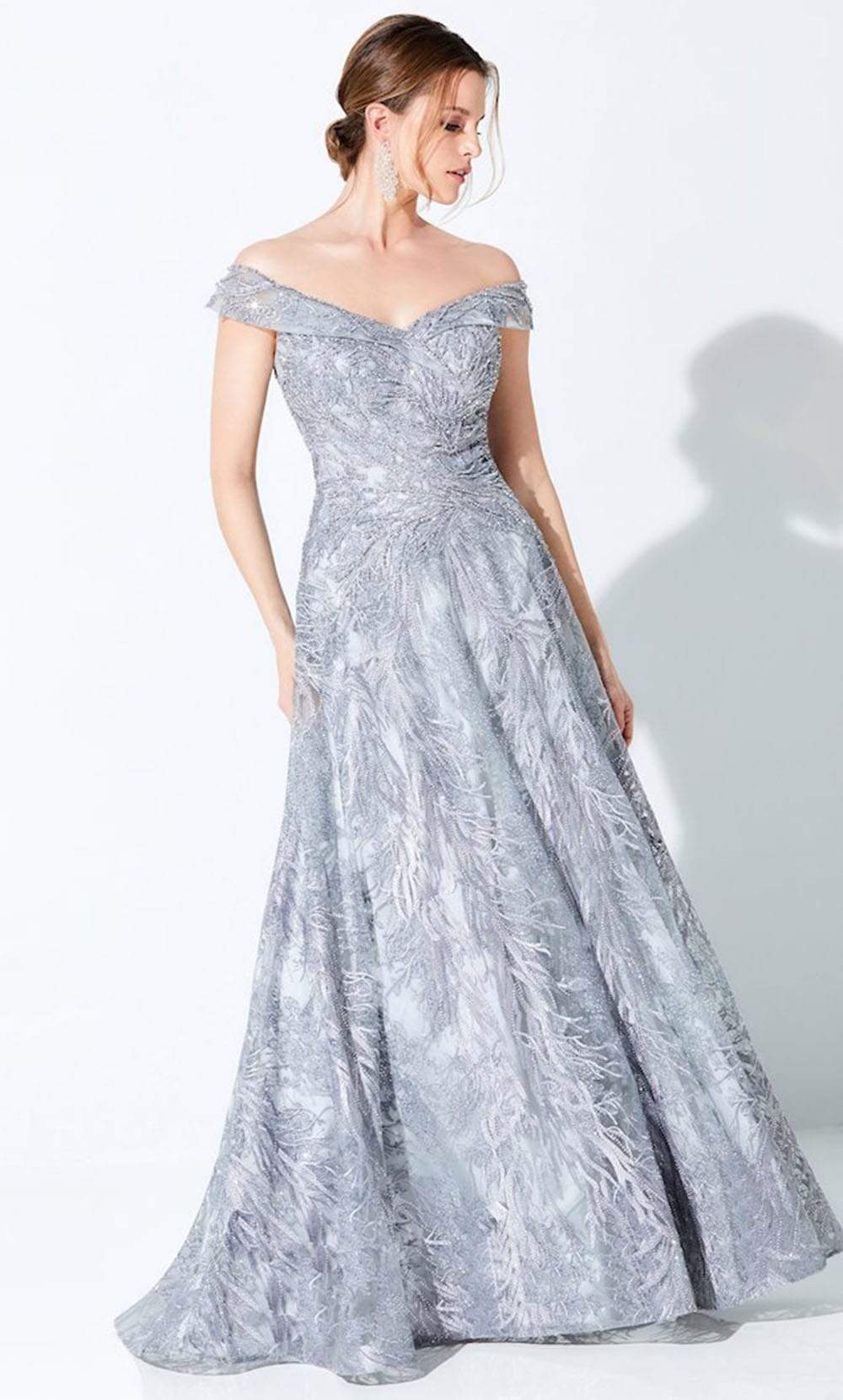 220D24 Off-Shoulder Mother of the Bride Gown