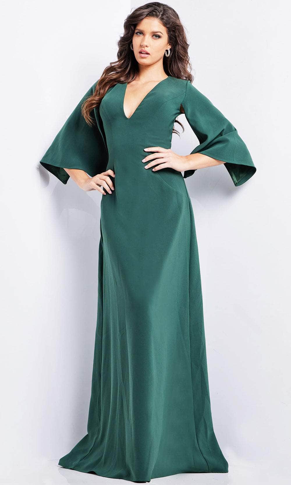 V-Neck Sheath Evening Dress